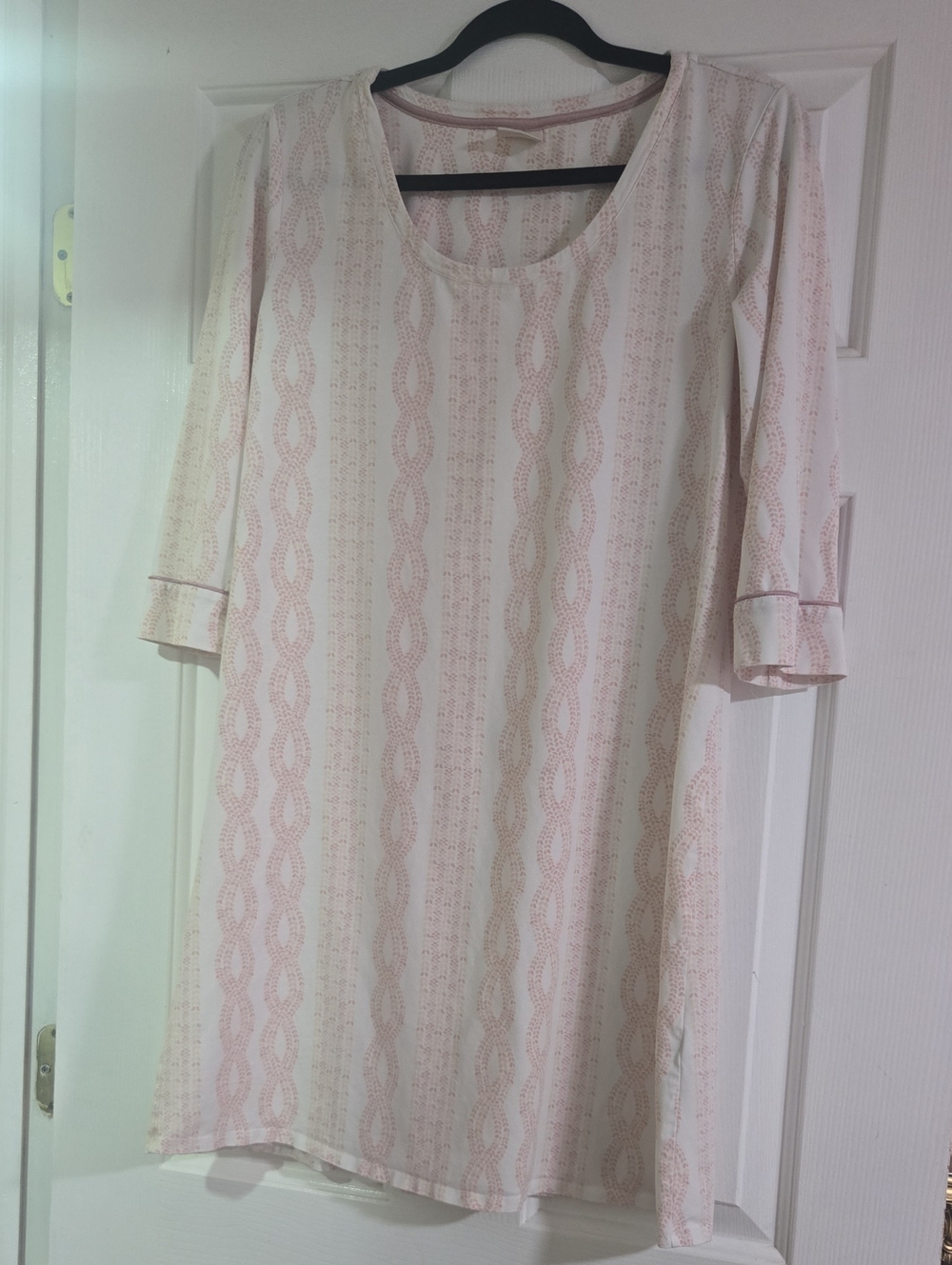 Soma Pink and White Sleep Tunic